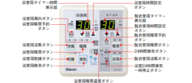 浴室暖房乾燥機 大阪ガス ミストカワック 161-R532 ガス温水式 天井設置形 - 1